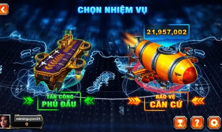 Bắn Cá Đại Chiến B52 Tại K9WIN - Trò Chơi Hấp Dẫn Nhất 2025 2 Chọn nhiệm vụ trong game Bắn Cá Đại Chiến B52 tại K9WIN