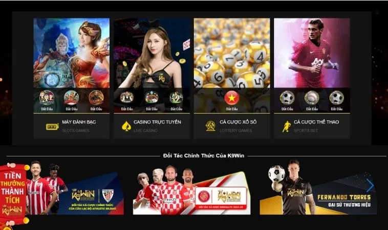 Đa dạng các thể loại game để trải nghiệm tại nhà cái K9WIN