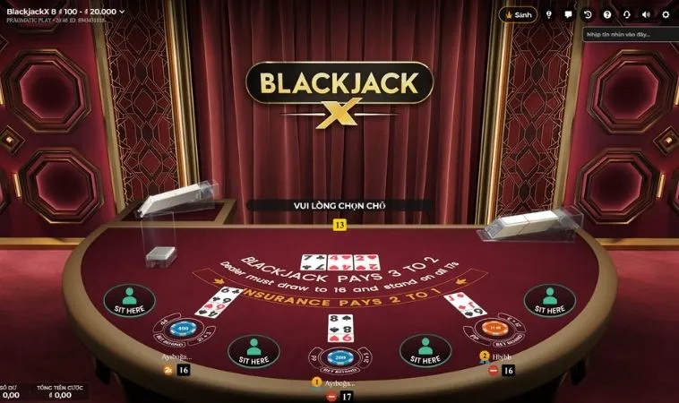 Trò Chơi Blackjack Tại K9WIN - Bí Quyết Chinh Phục Nhà Cái 2 Giao diện chơi Blackjack tại K9WIN