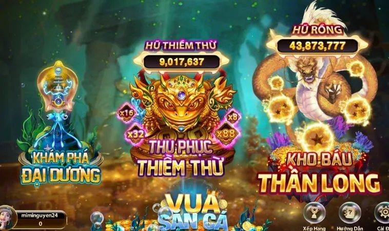 Bí Quyết Chinh Phục Vua Bắn Cá Tại K9WIN Dành Cho Bet Thủ 2 Các phòng chơi trong game Vua Bắn Cá tại K9WIN